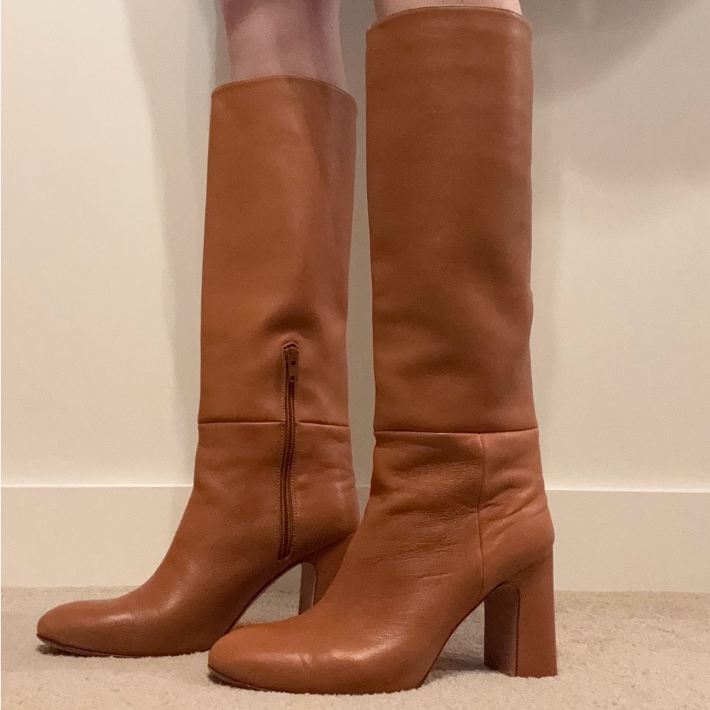 Stuart Weitzman Camel Leather Boots